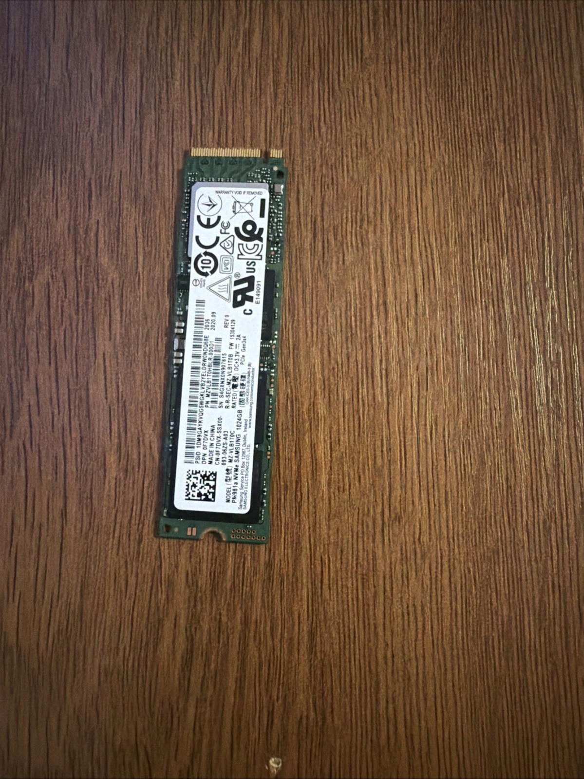 1TB SAMSUNG PM981a MZ-VLB1T0C NVME 2280 PCIE 3 SSD TESTED