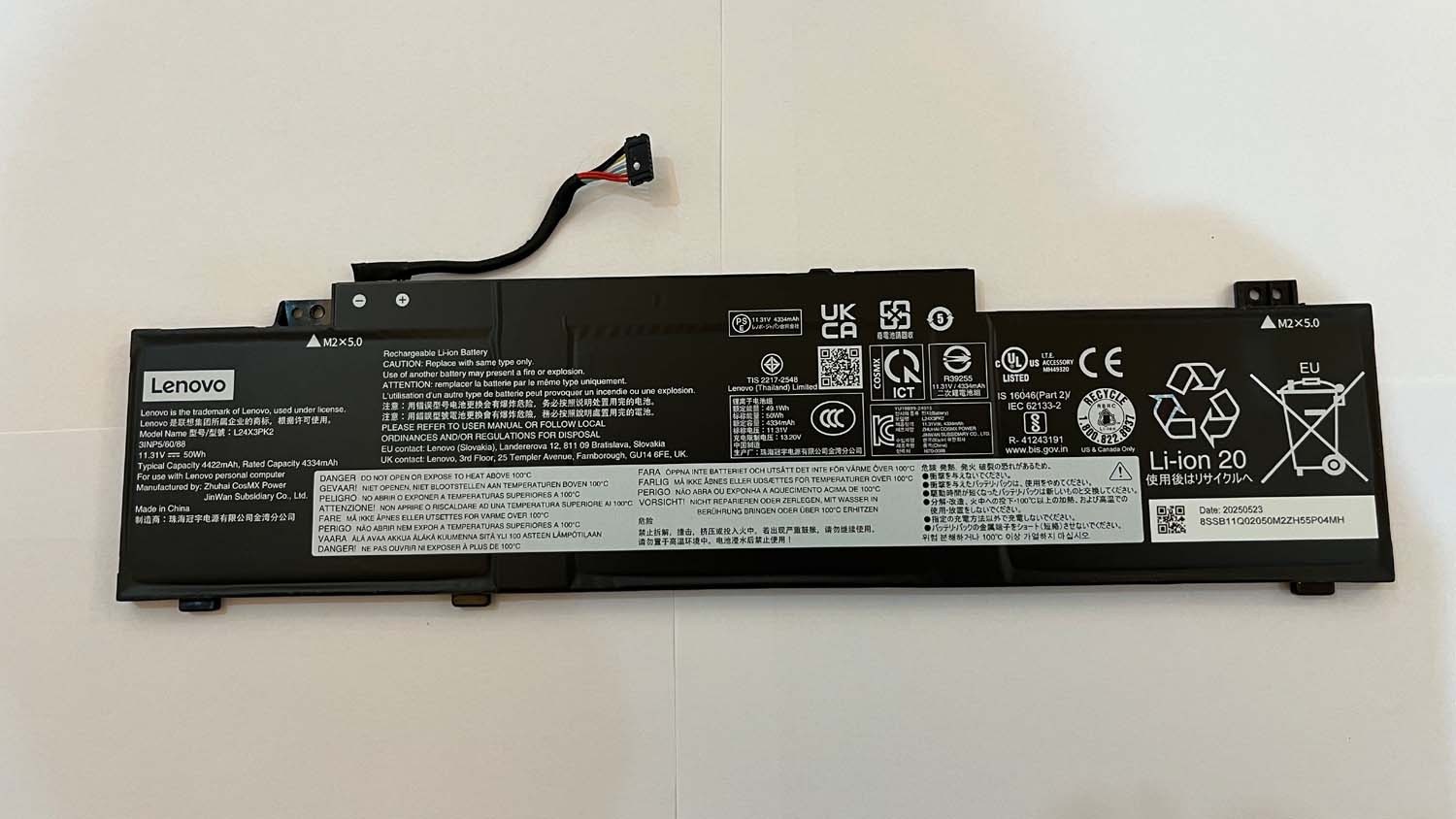 Genuine Battery L24X3PK2 L24D3PK3 For Lenovo 3-14IRU10 14ARP10 15IRH10R 16ARP10