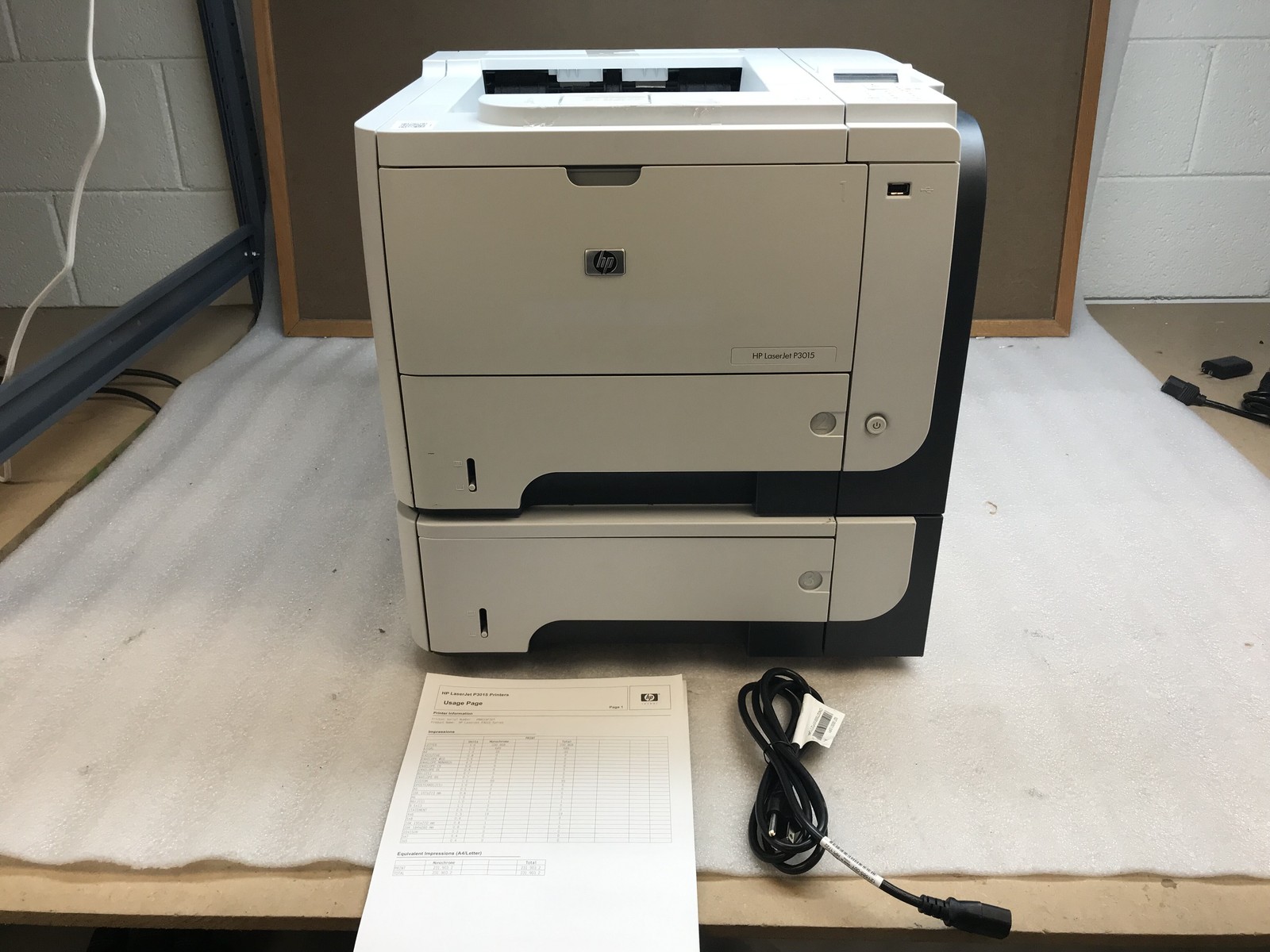 HP Laserjet P3015 Monochrome Laser Workgroup Printer CE528A 231K Pgs Tested