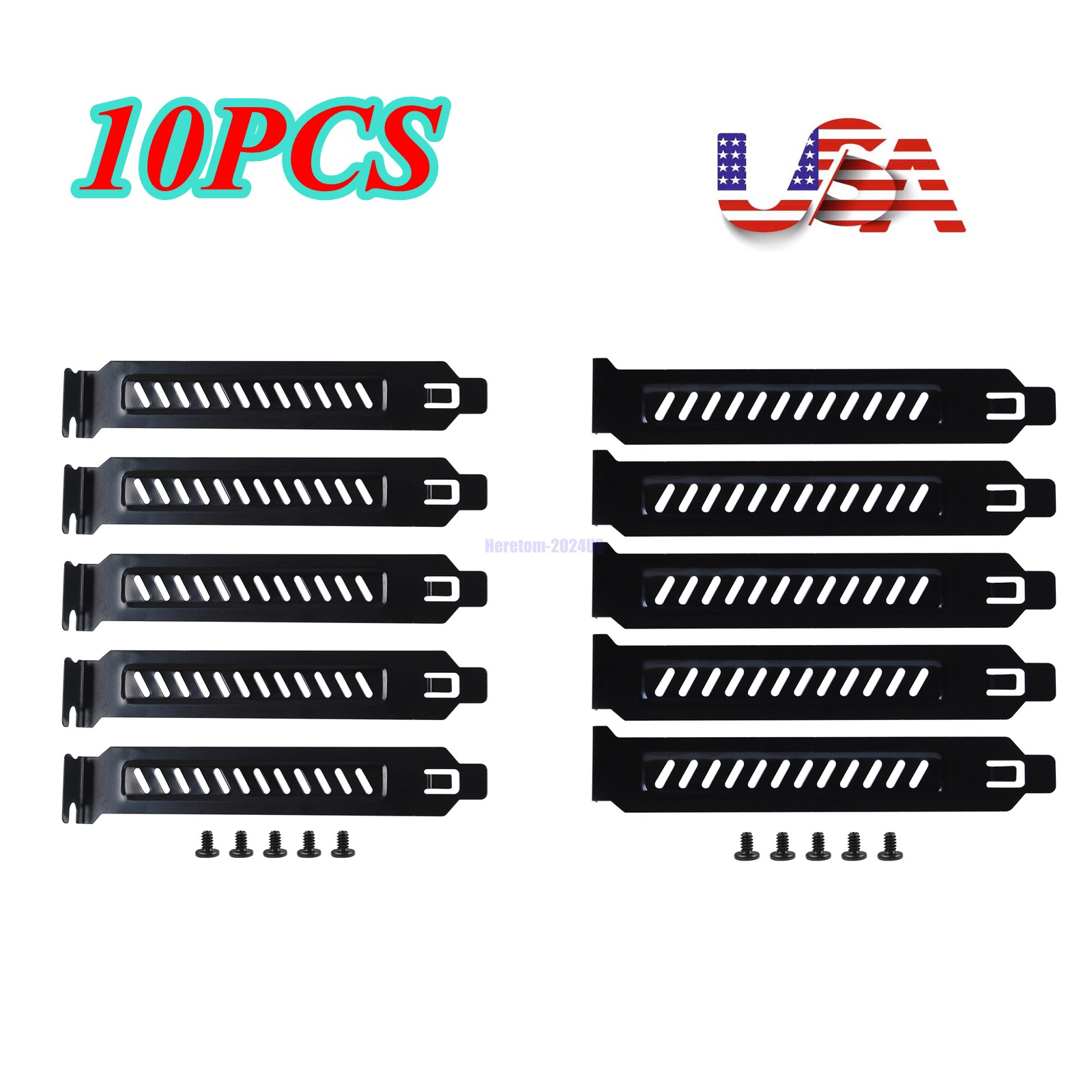 10PCS Vented PCI Slot Covers Metal Dust Filter Expansion Plates for ATX MATX Cas