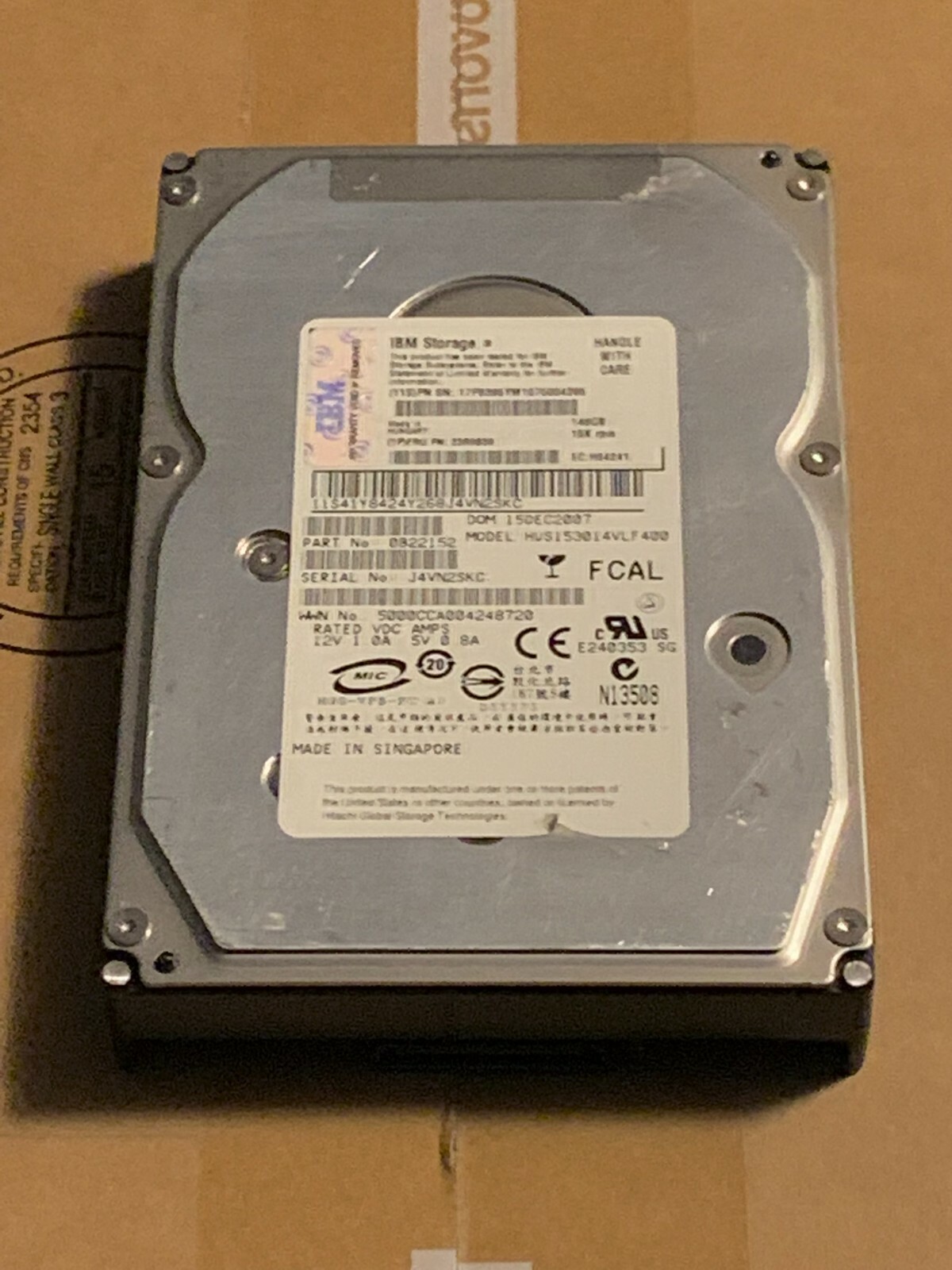 IBM TotalStorage 146GB 15K FC HD 23R0830 / 17P8395 / 41Y8424 / HUS153014VLF400