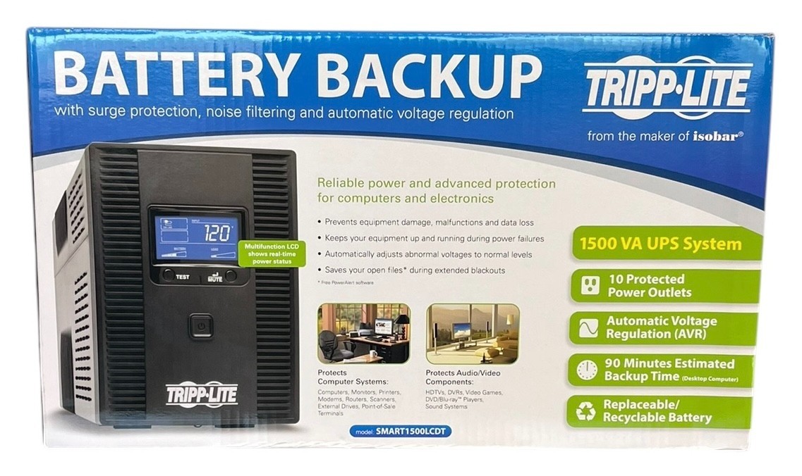 Tripp Lite SMART1500LCDT 1500 VA Battery Backup UPS System