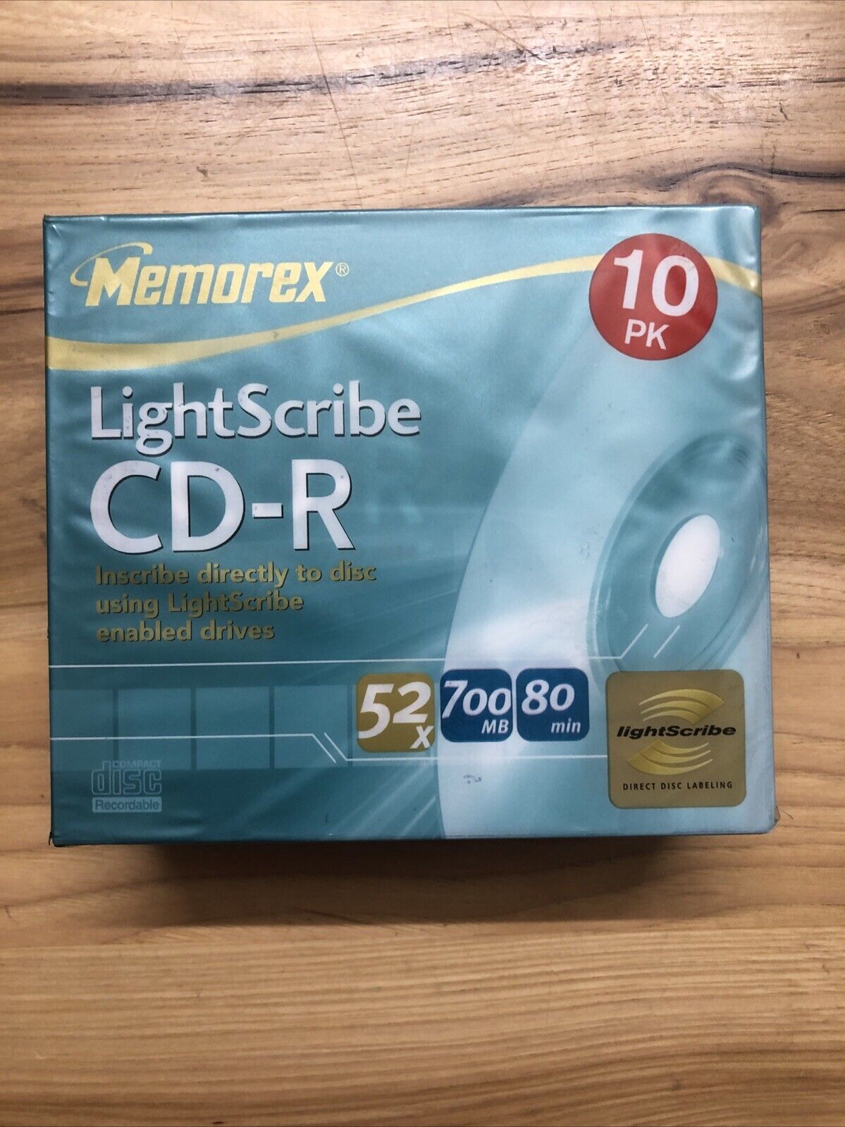 Memorex 10 Pack Lightscribe CD-R 52X 700 MB 80 Min Direct Disc Labeling New 