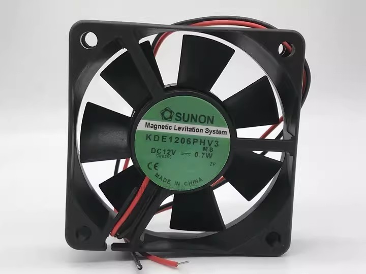 1PCS SUNON KDE1206PHV3 12V 0.7W 6CM Dual-Wire Silent Magnetic Levitation Fan