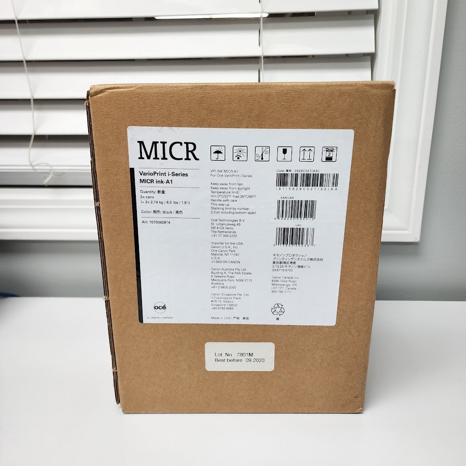 Oce Varioprint i-series Micr ink A1 2 X CANS 1070082814 Black Exp 9-2020