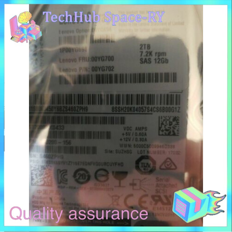 IBM Lenovo 00YG698 00YG700 2TB 7.2K SAS 2.5 12Gbps Hard Drive HDD