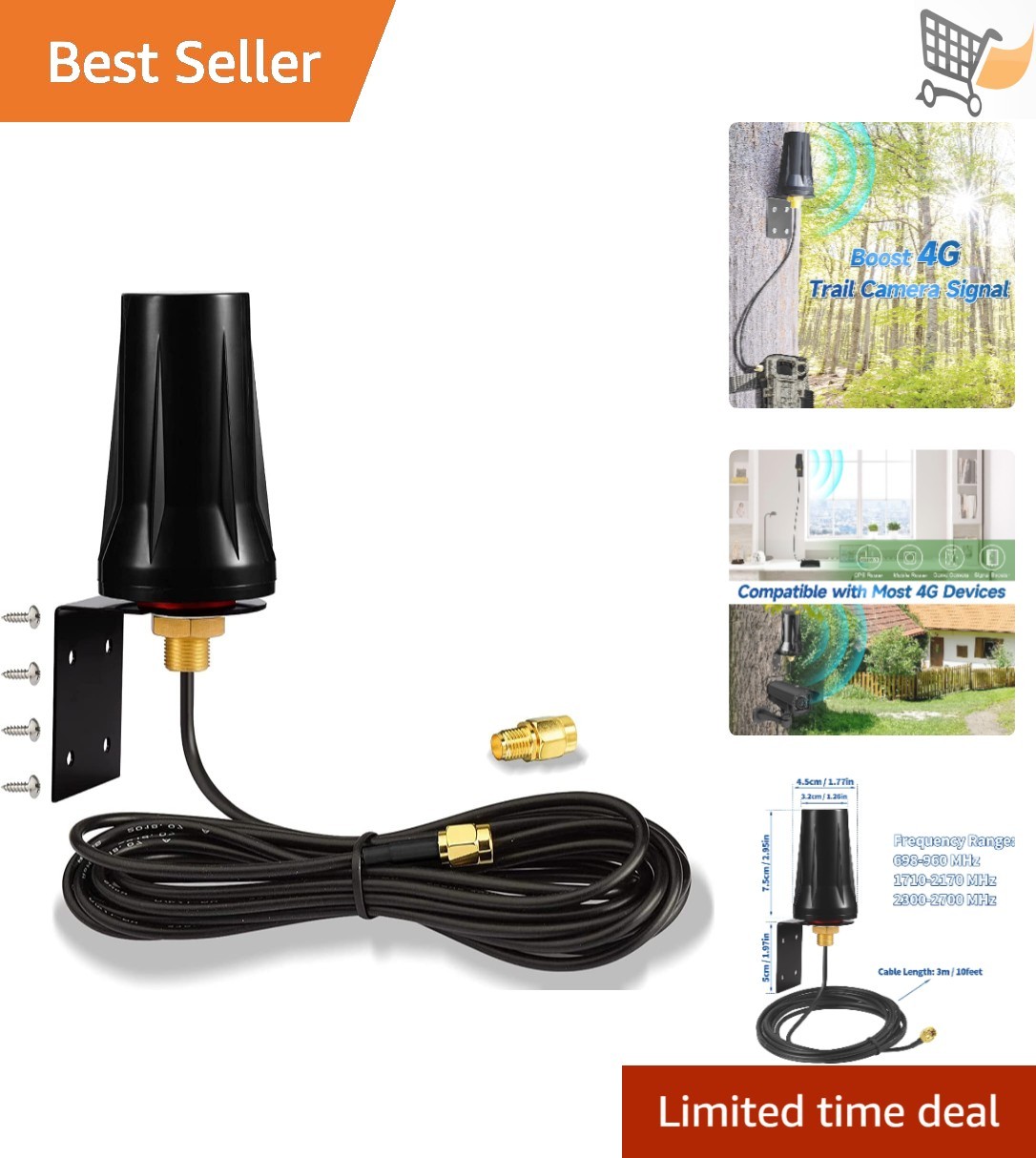 4G LTE Waterproof Antenna Outdoor Wall Mount Omni-directional 5dBi SMA