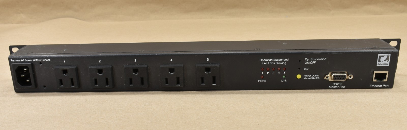 Synaccess NP-05B, 5-Outlet Remote IP Managed Power Distribution Unit PDU