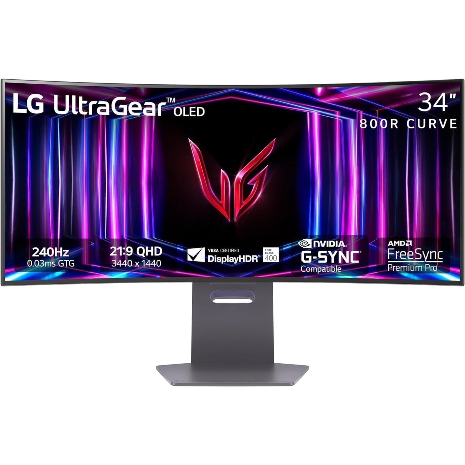 LG UltraGear 34GS95QE-B 34" UW-QHD Curved OLED, Black