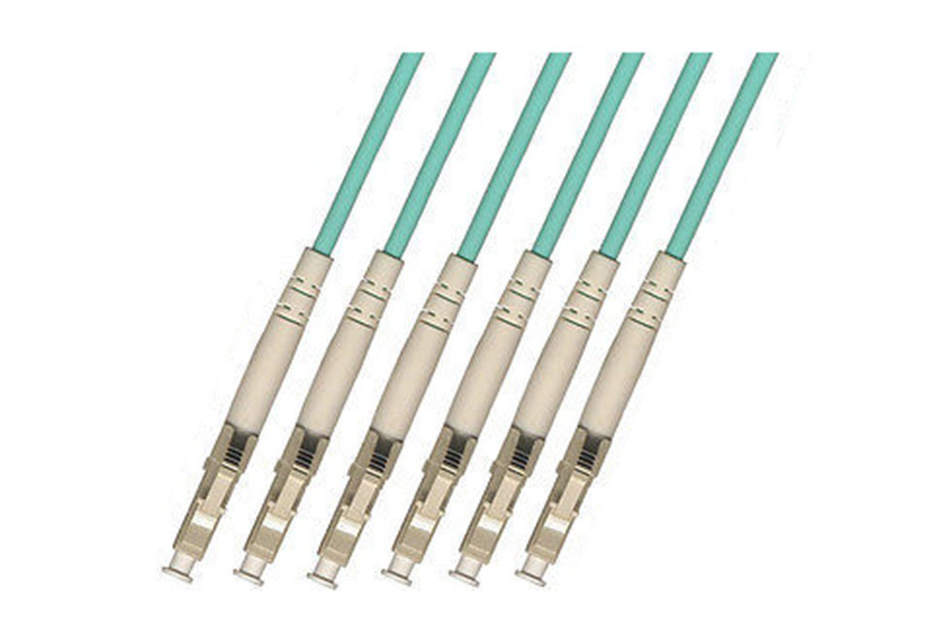 30M INDOOR ARMORED LC-LC 6 STRANDS OM3 50/125 FIBER PATCH CORD