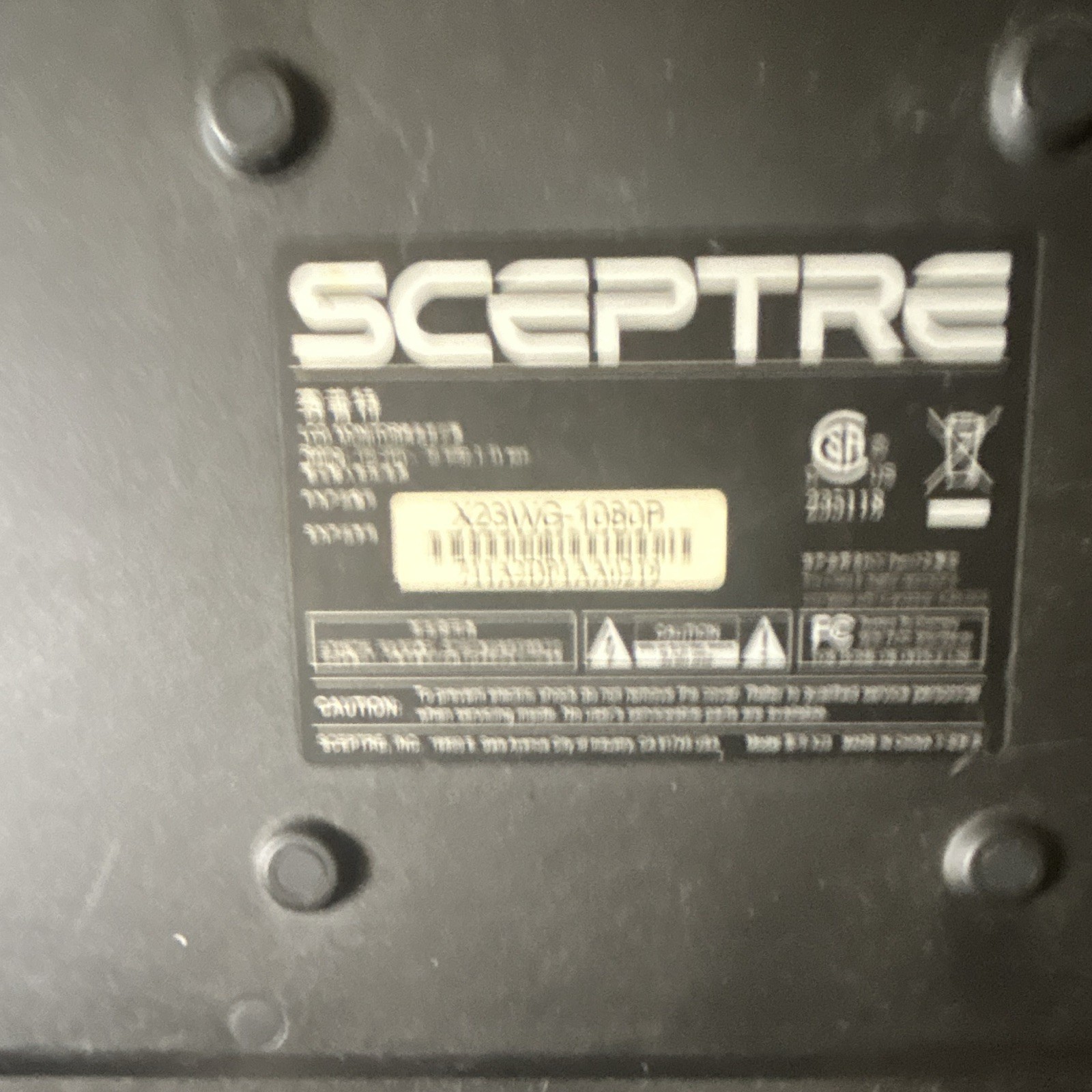 Sceptre X23WG-1080P 23in LCD Monitor 1080p 60Hz DVI/VGA Headphone Black