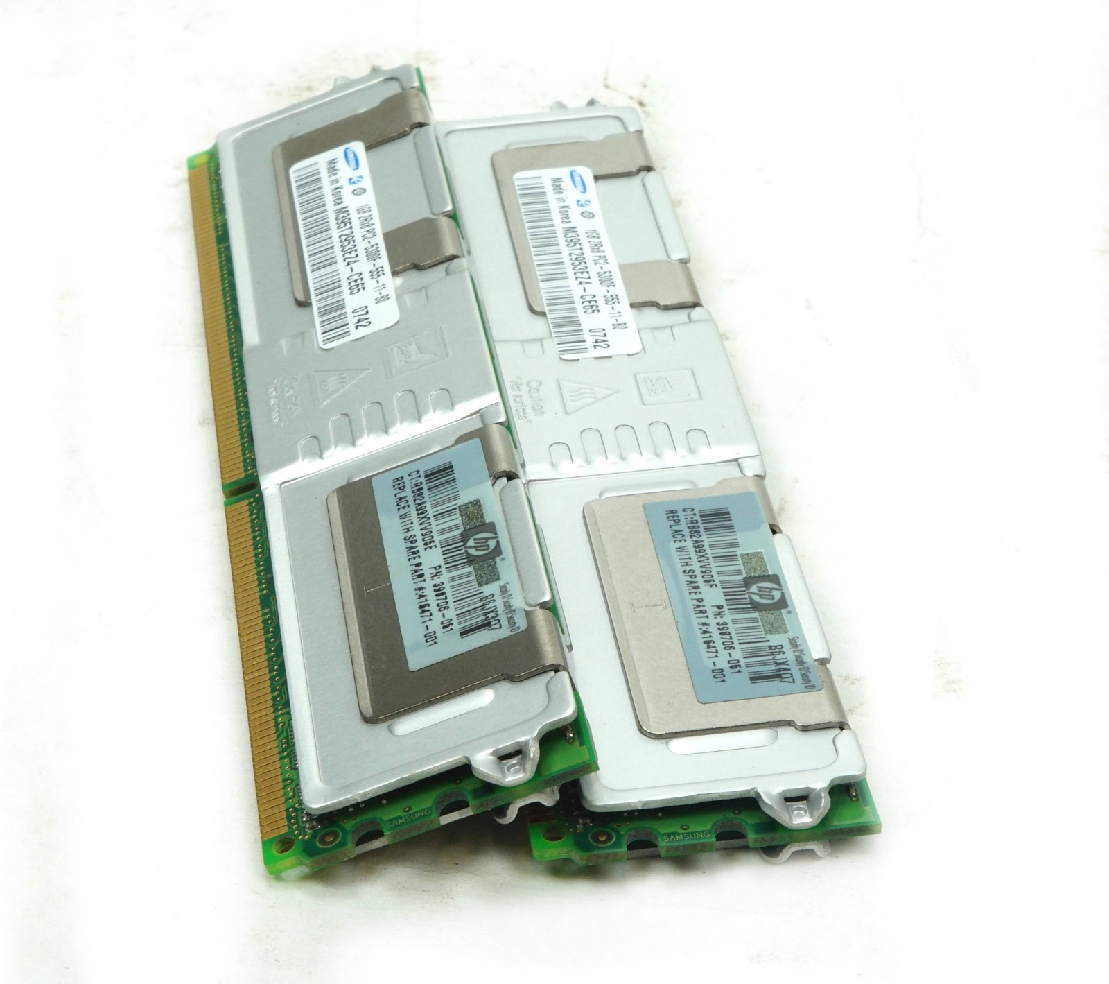 Lot of 2 Samsung HP 1 GB Memory Card M395T2953EZ4-CE65 398706-051