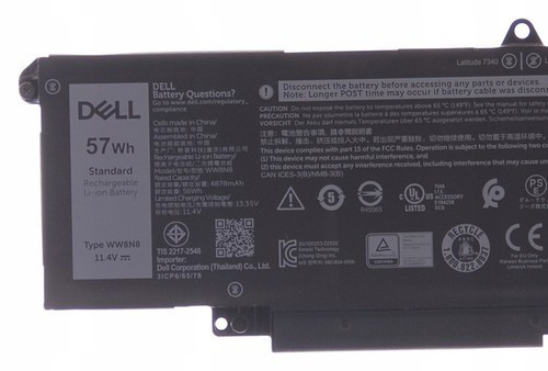 Genuine WW8N8 57Wh BatteryFor Dell Latitude 7340 7440 7640 7350 7450 7650 Series