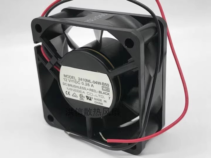 NMB 2410ML-04W-B50 6025 DC12V 0.26A 60*25MM 2-Wire Silent Fan
