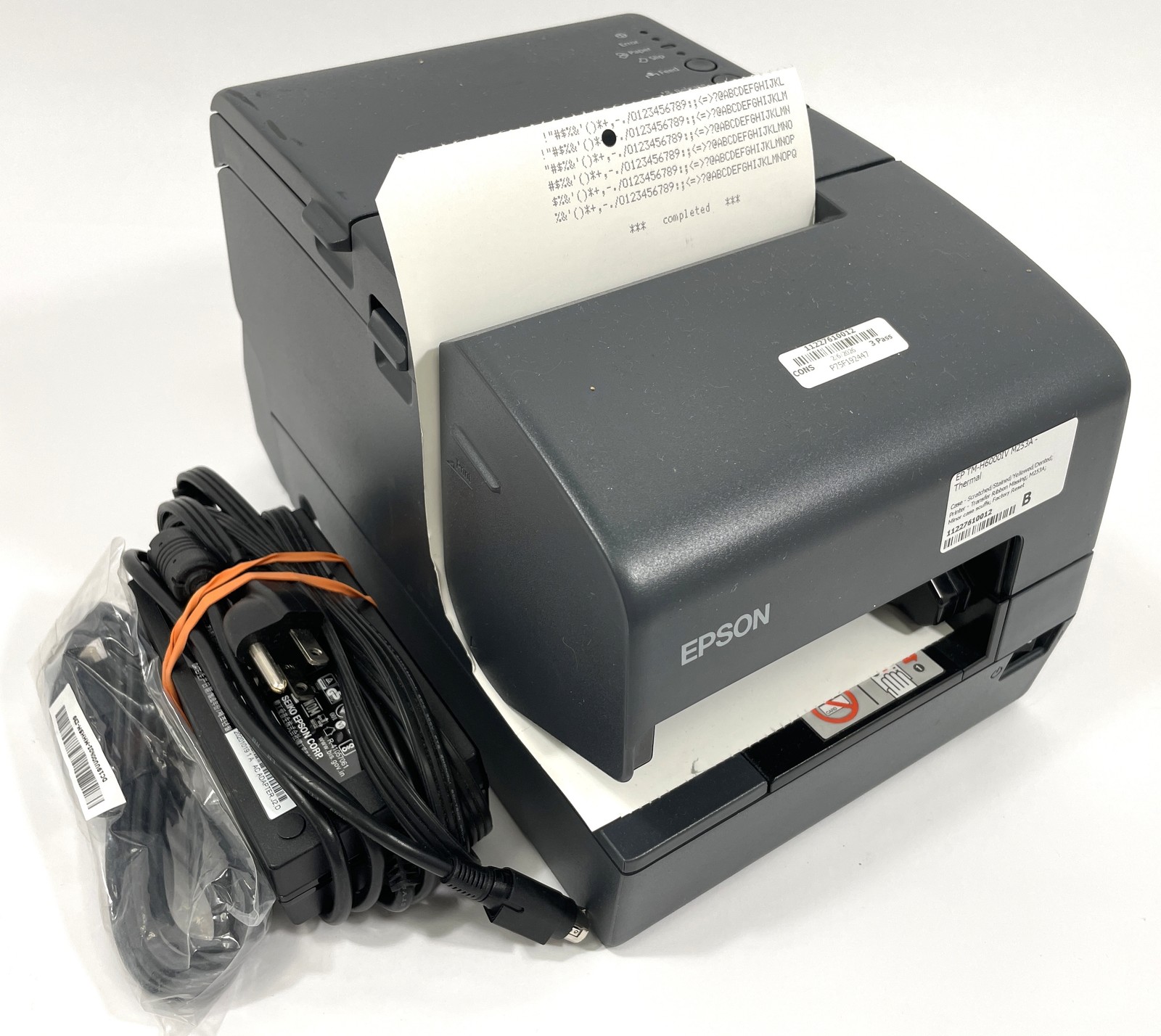 Epson M253A Thermal Impact POS Printer TM-H6000IV w/ AC Adapter & USB Cable