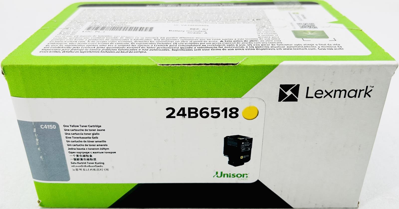NEW GENUINE LEXMARK 24B6518 C4150 YELLOW TONER CARTRIDGE