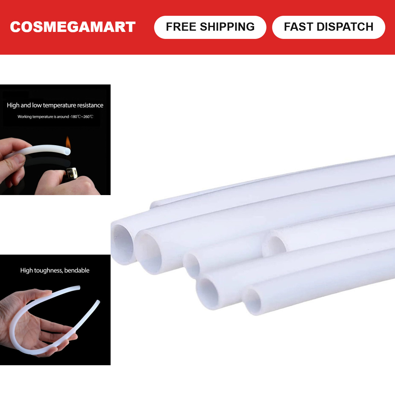 PTFE Teflon Tube 50m - 2mm, 3mm, 4mm, 6mm ID for 1.75mm & 3.0mm 3D Printer Filam