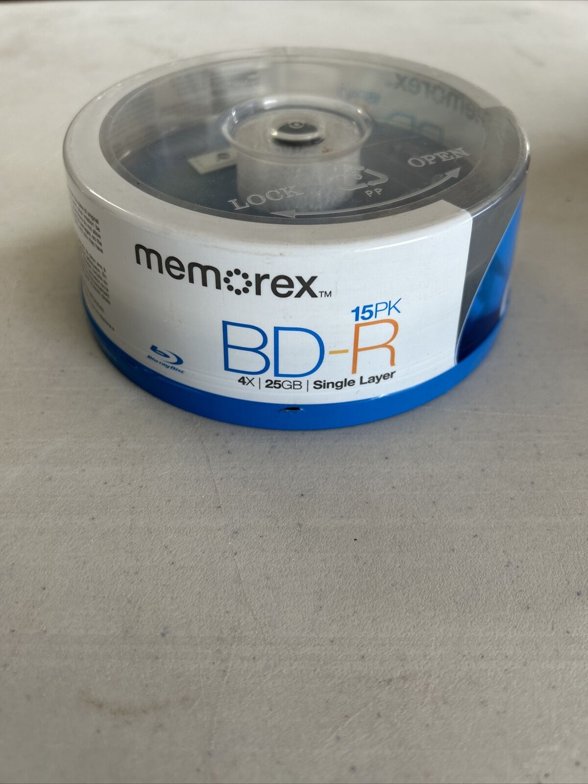 Memorex Blu-Ray BD-R 4 x 25GB  (15 Pack) Single Layer Disks