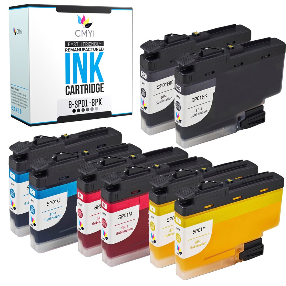CMYi Compatible 8PK SP01 Printer Cartridge fits Brother SP1 Sublimation Printer