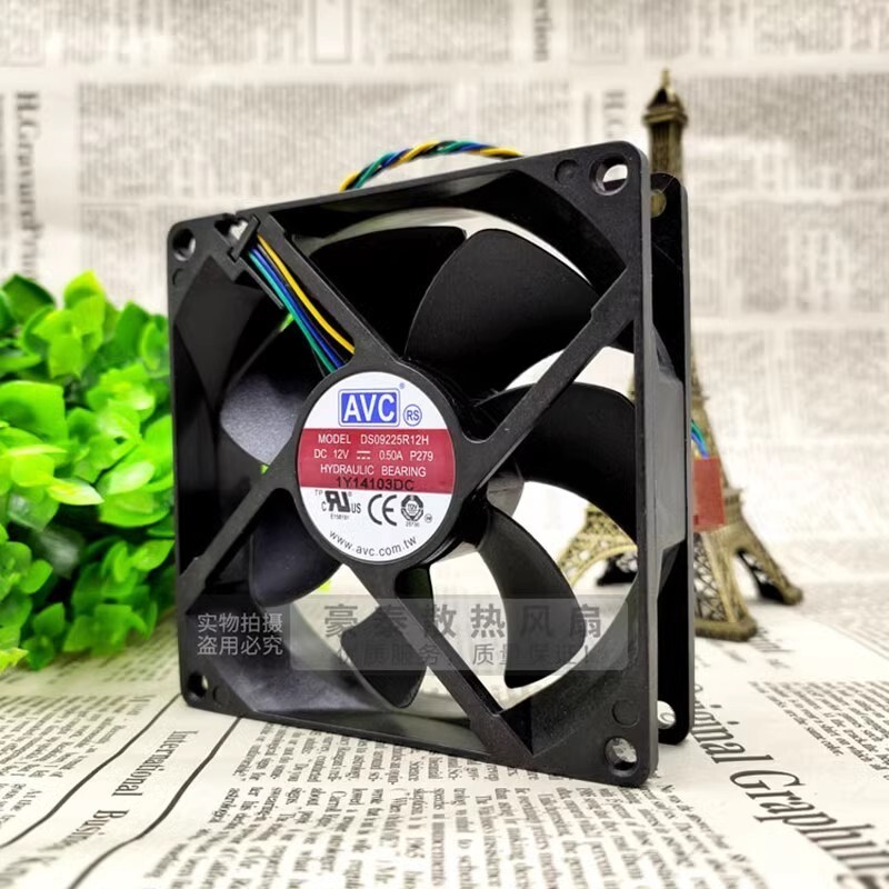 AVC DS09225R12H 9025 DC12V 0.50A 9CM 4-Pin High Airflow Cooling Fan