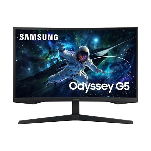 SAMSUNG 27-INCH ODYSSEY G55C SERIES QHD CURVED MONITOR LS27CG552ENXZA - BLACK