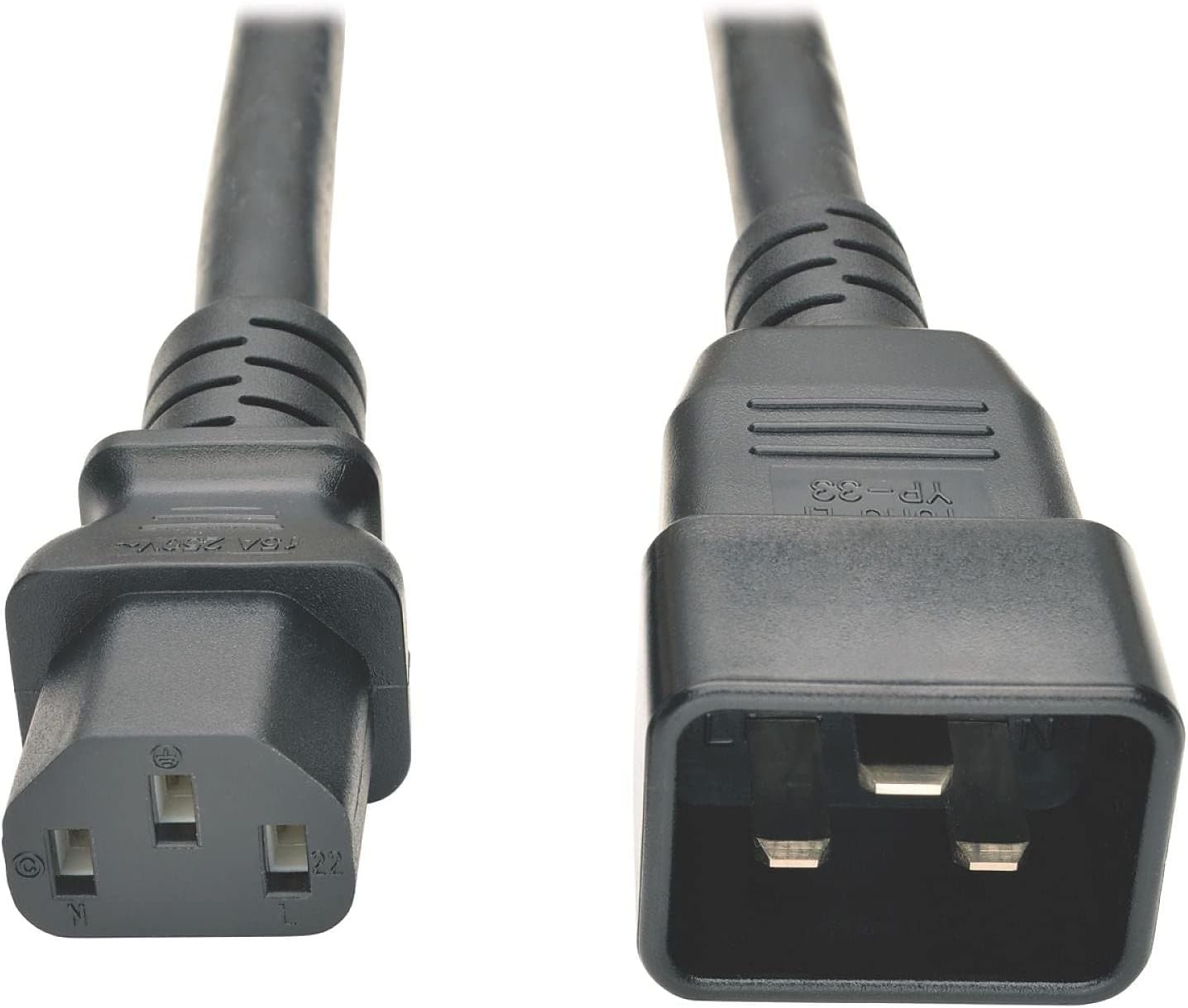 Tripp Lite P032-003 PDU Power Cord Cable C13 to C20 Black 3 FT
