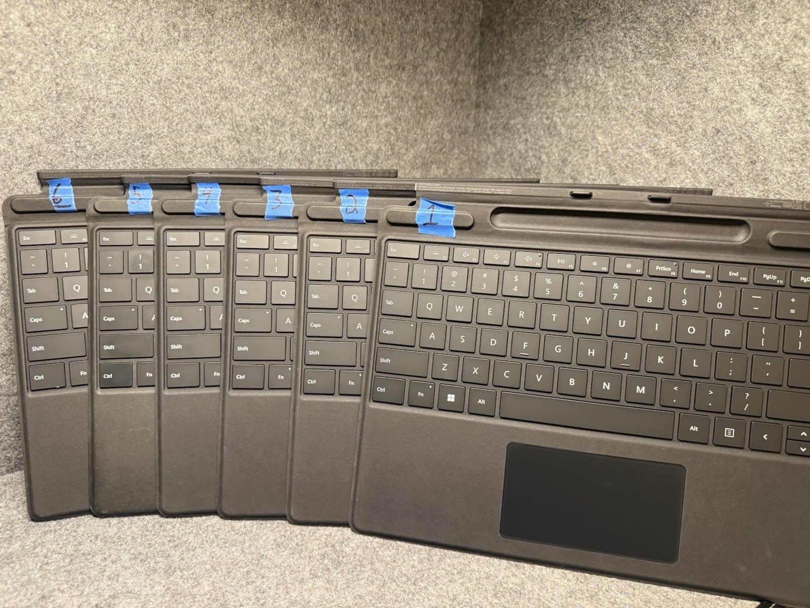 LOT OF 6 Microsoft Surface Pro Signature Cover 1864 Keyboard Touchpad Black 