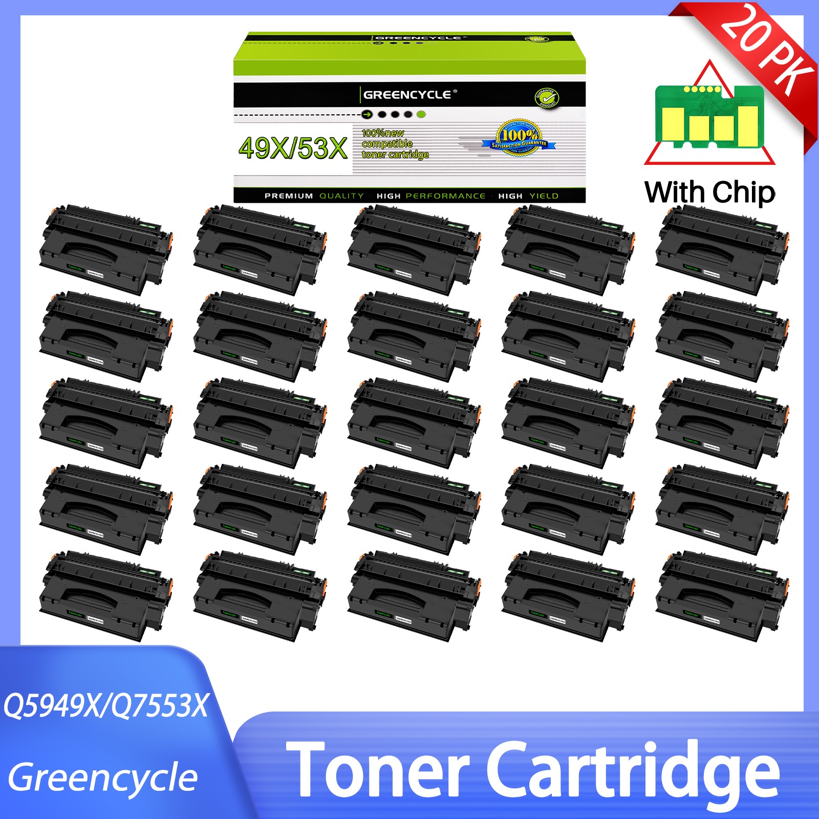 20PK Q5949X Toner Cartridge for HP LaserJet 1320 1320 N 1320t 1320TN 3390 3392