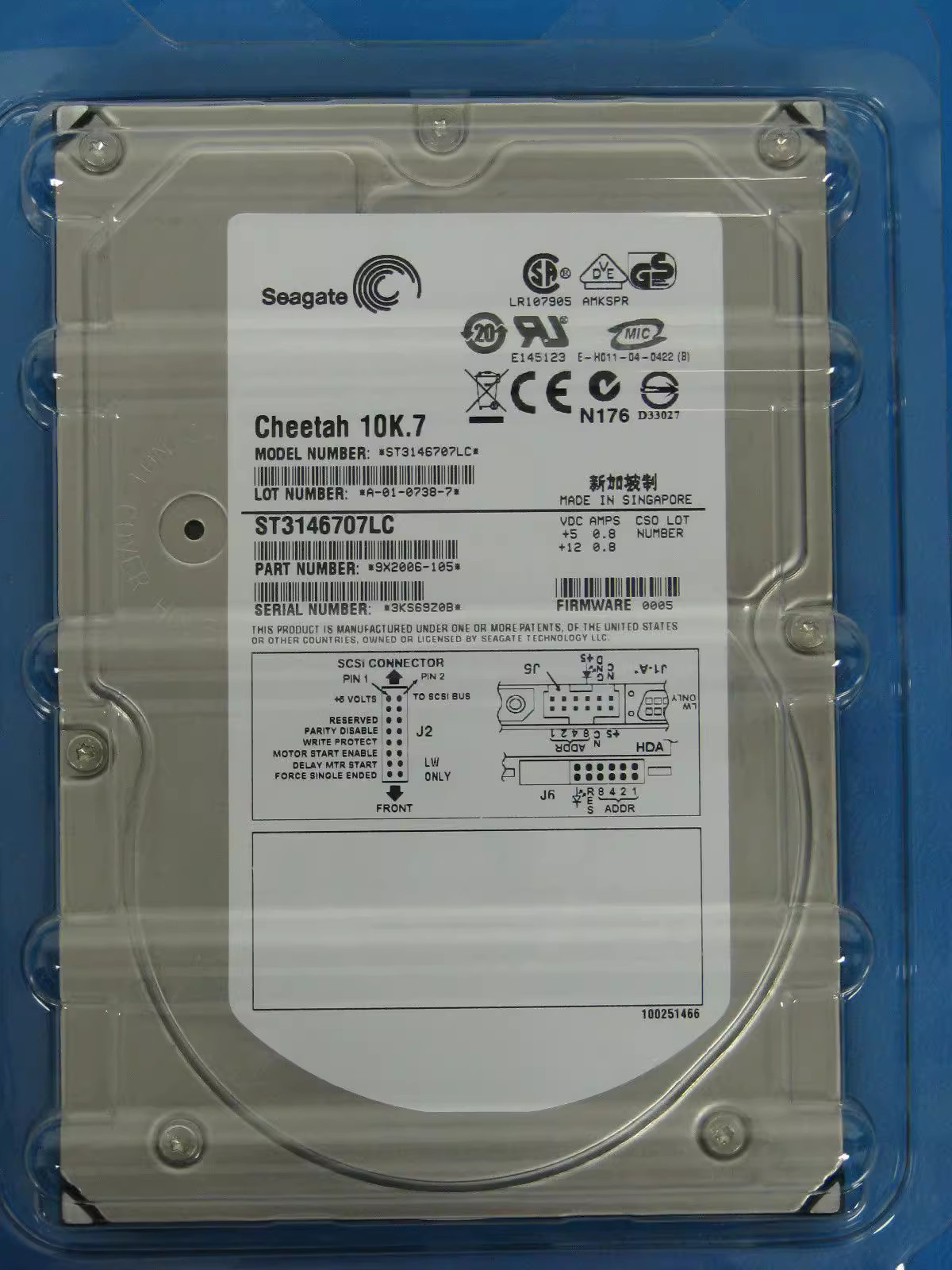 SEAGATE (ST3146707LC) 146GB 10K 3.5" SCSI HARD DRIVE HDD