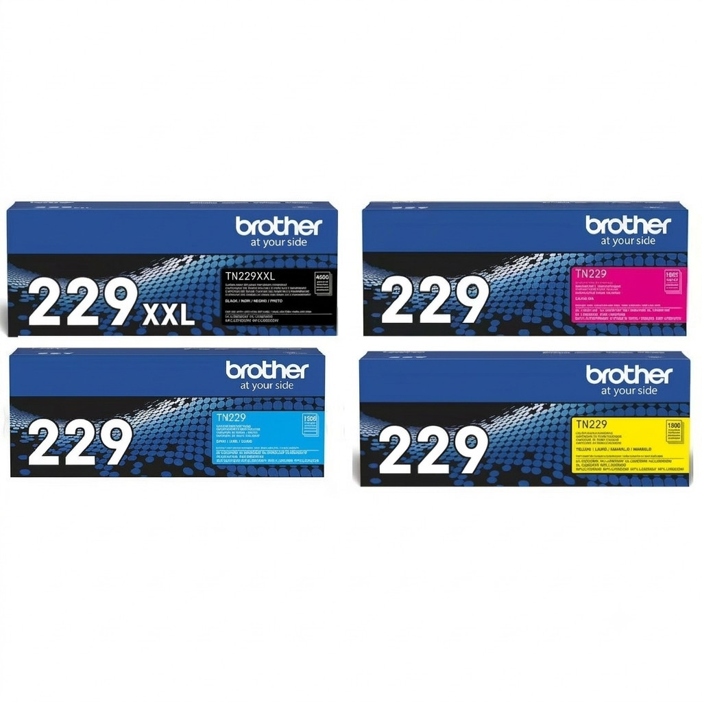Brother TN-229XXL High Yield Toner Set - Black Cyan Magenta Yellow – TN229XXL