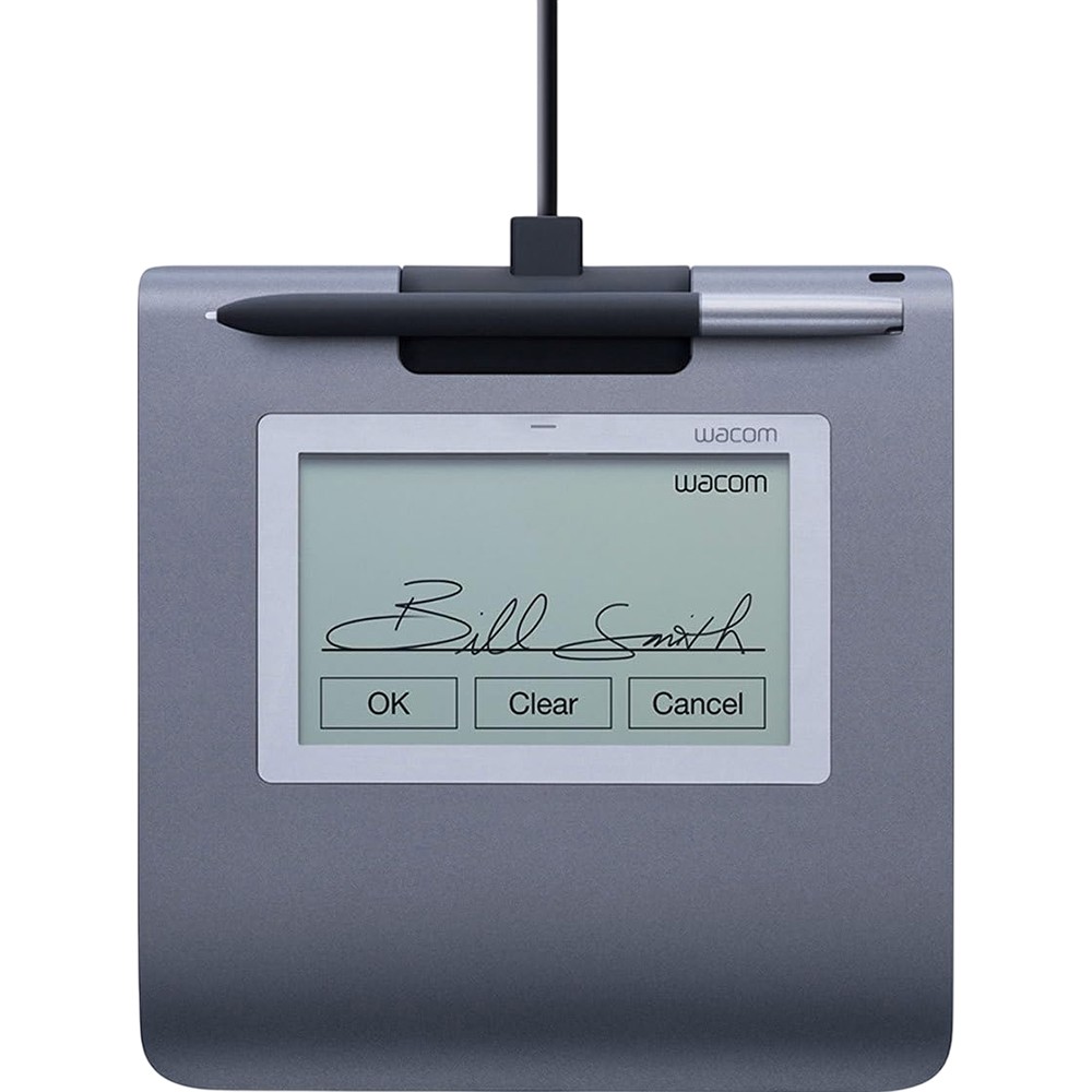 Wacom STU-430 4.5" Monochrome Electronic Signature Pad, Gray