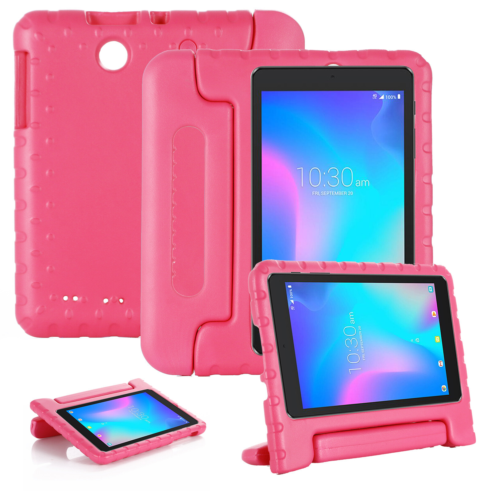for Alcatel 3T / A30 Tablet 8" / Joy Tab 8" Lightweight Handle Stand Kids Cover