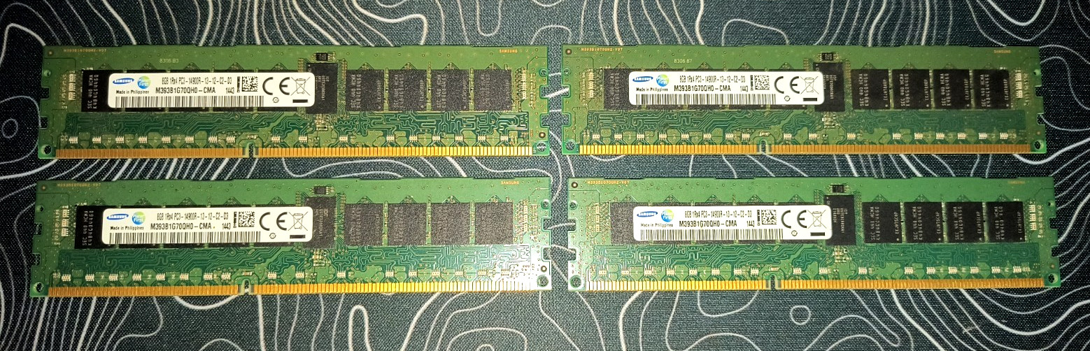 Samsung 32GB x4 DDR3 Server Memory (M393B1G73QH0-CMA)