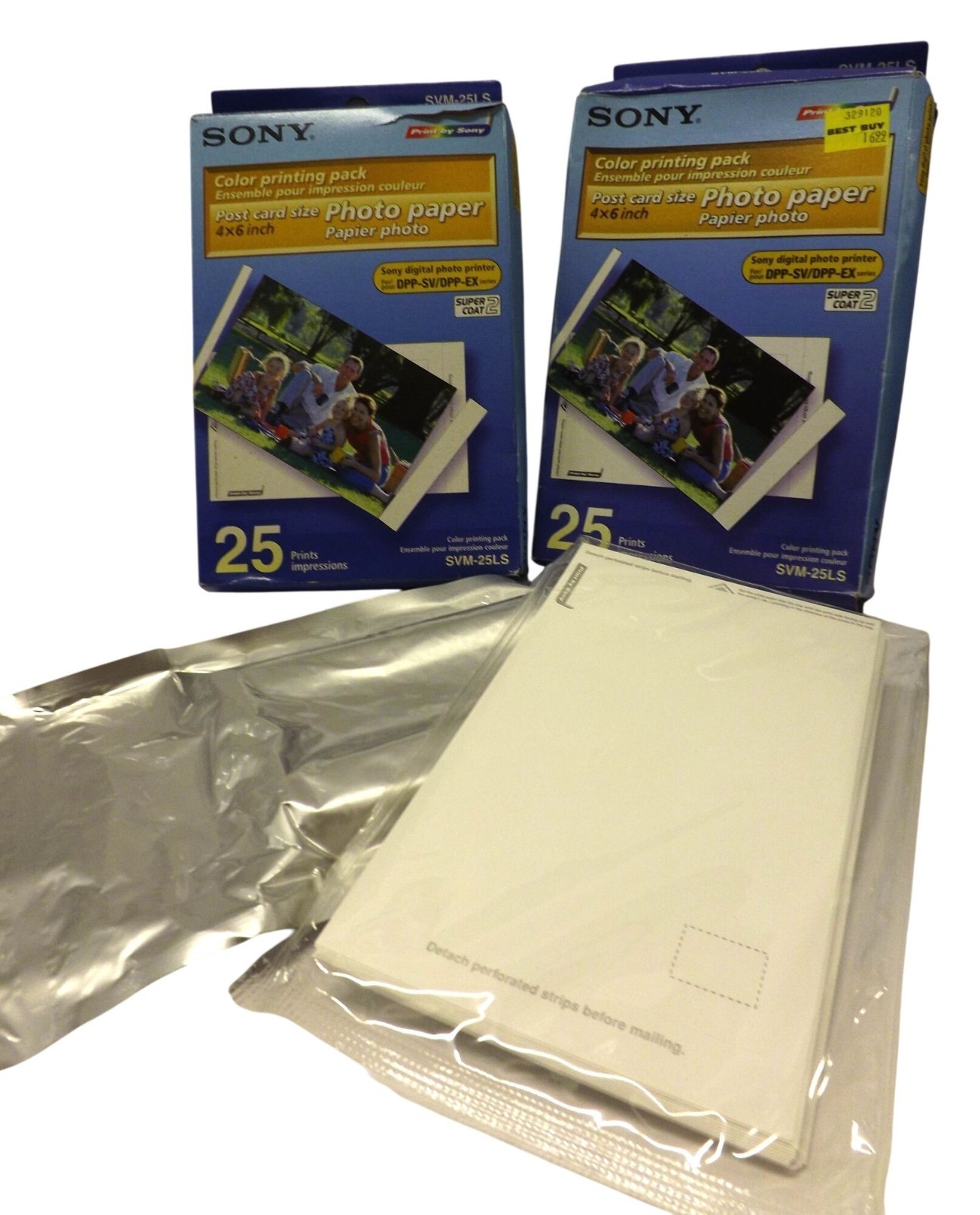 Sony SVM-25LS 4x6 Inch Photo Paper For Digital Printers 25 X 2 Sheets 2 Pack 50