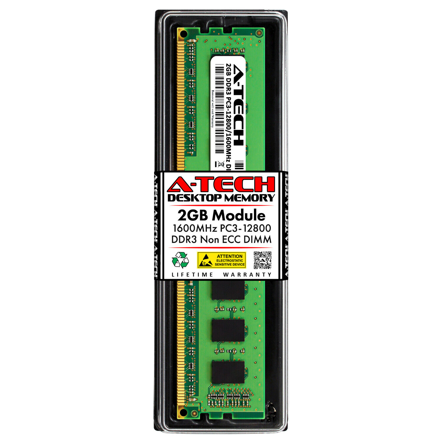 Adata AX3U1600GB2G9DG2 A-Tech Equivalent 2GB DDR3 1600 12800 Desktop Memory RAM