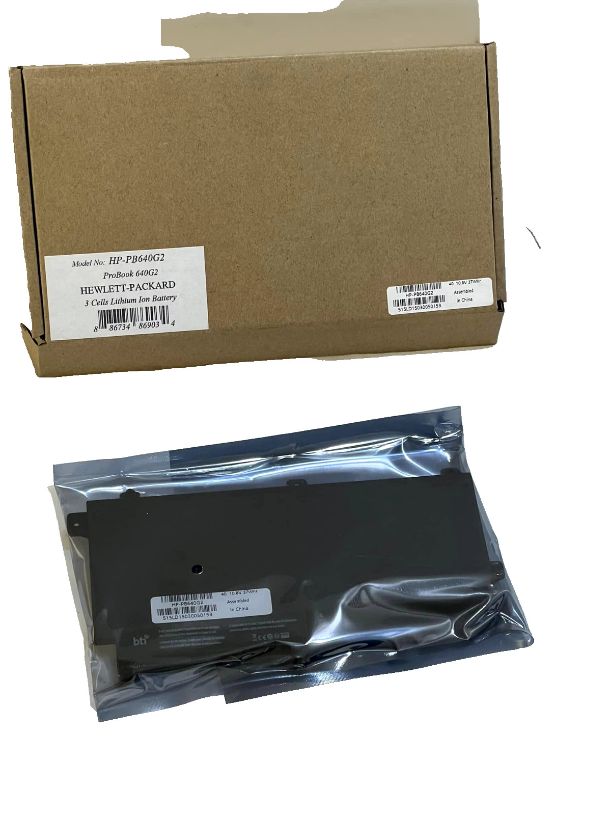 Battery Technology BTI Battery, For HP PROBOOK, LiPo, 10.8 V, 3400 mAh NEW