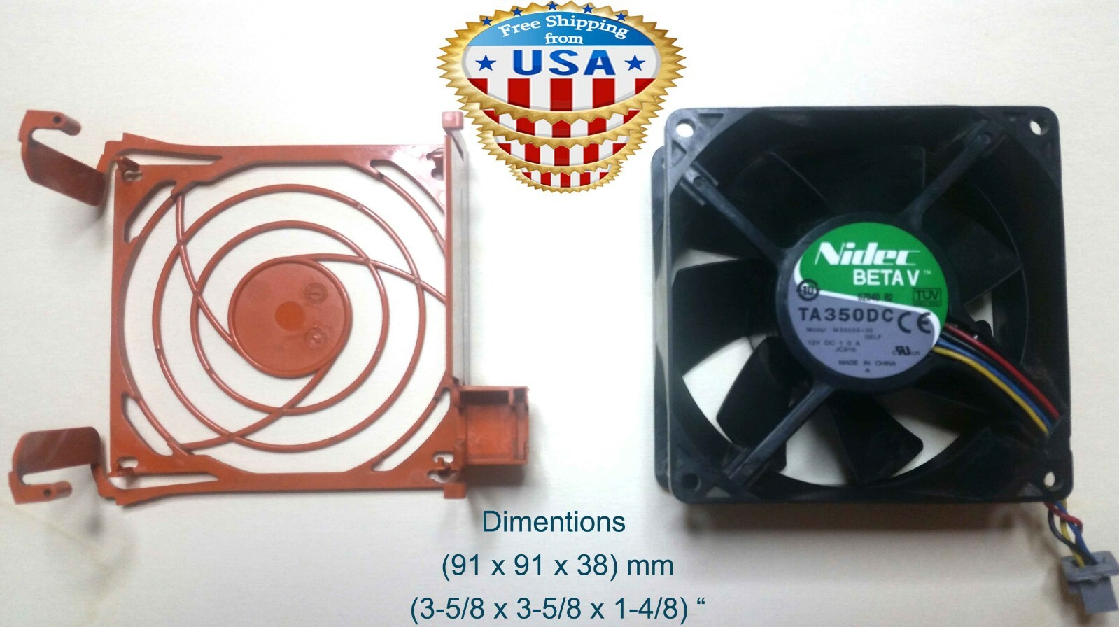 2 X Nidec BetaV TA350DC Computer / Server Cooling Vent, Used in good Condition