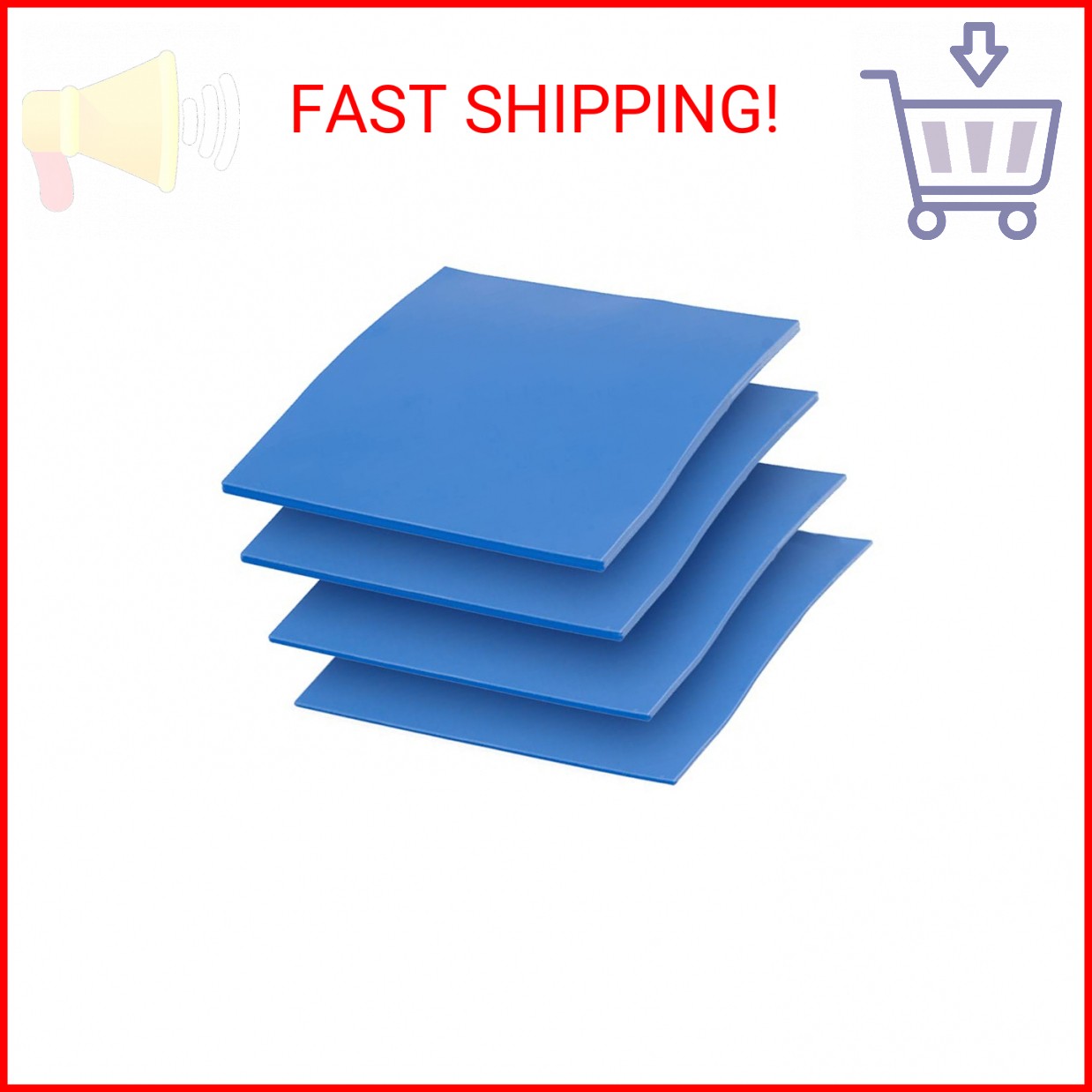OwlTree 4 Pack Thermal Pad,100x100mm 0.5mm 1mm 1.5mm 2mm Highly Efficient Therma