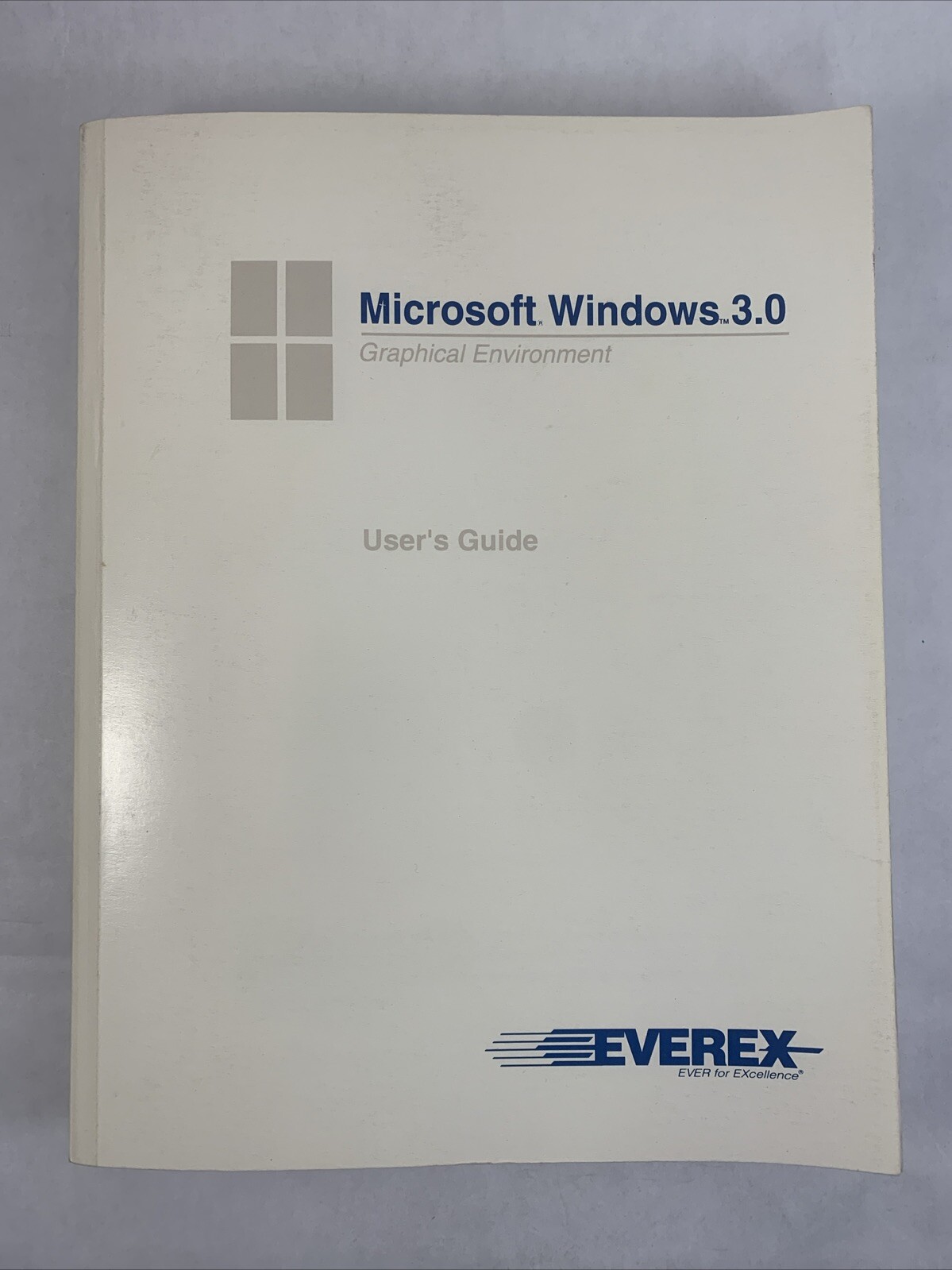 Microsoft Windows 3.0 User's Guide Manual VTG 1990 Everex