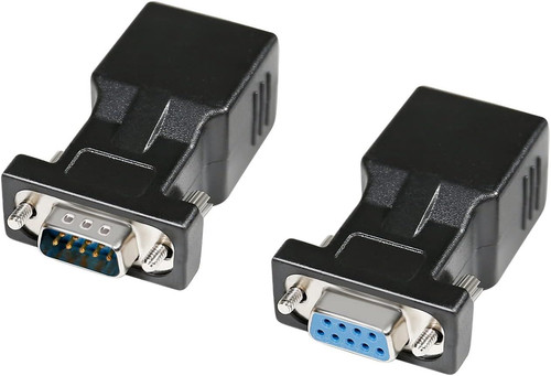 DTECH RS232 DB9 to RJ45 Serial male and female RJ45, black