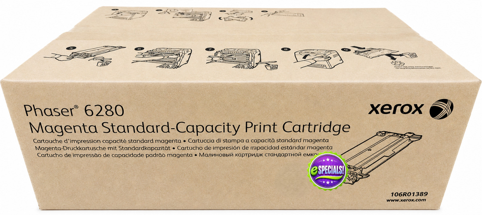Genuine Xerox 106R01389 Magenta Toner, Brand New Sealed Box, We Ship Fast