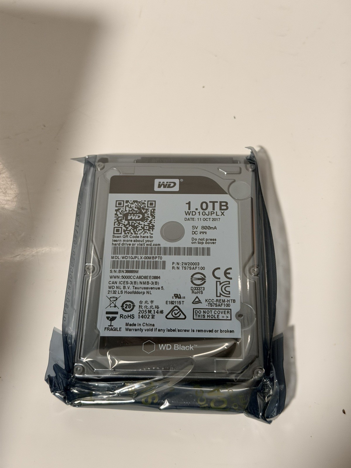 Western Digital WD10JPLX 1TB 7200 RPM 32MB SATA 2.5 inch Laptop Hard Disk Drive