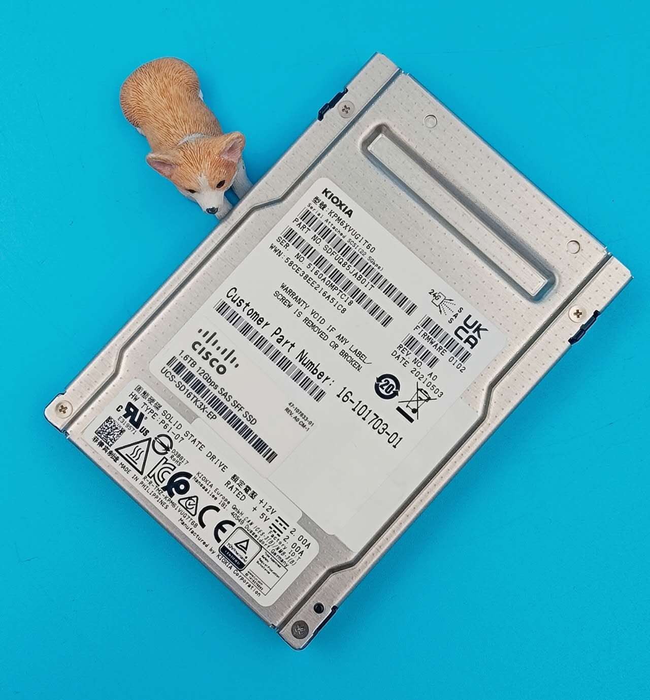 Cisco 1.6TB 12G SAS 2.5" SSD KPM6XVUG1T60 16-101703-01 SDFUQ85JAB01T