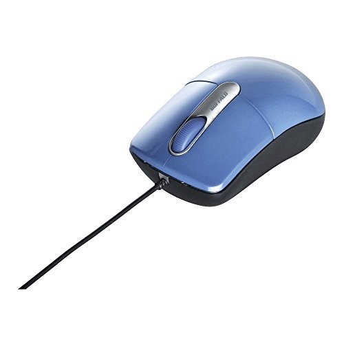 Buffalo BUFFALO Wired Optical Mouse Quiet 3 Buttons Medium Blue BSMOU27SMBLfrom