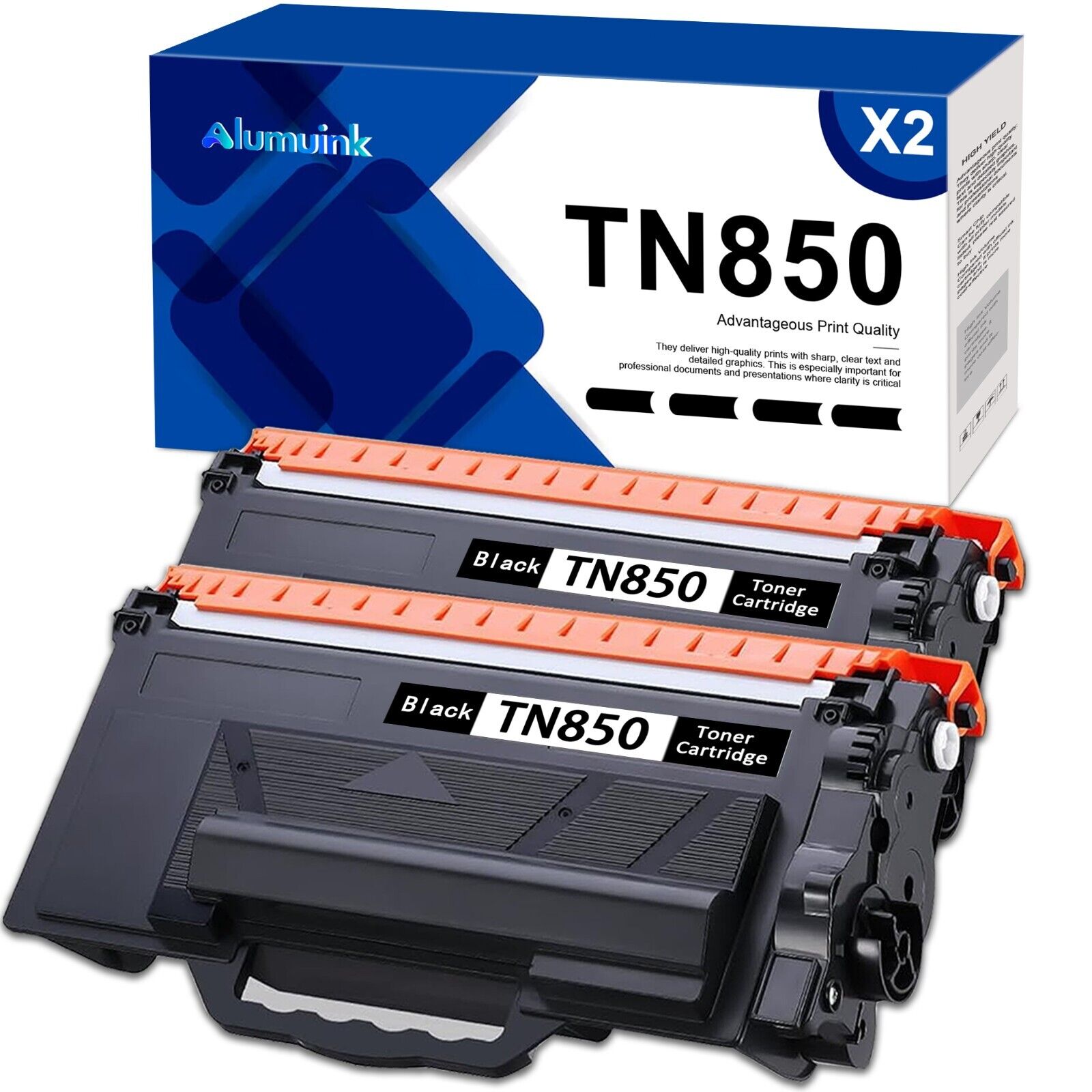2 Pack High Yield TN850 TN-850 Toner Replacement for Brother TN850 HL-L5000D