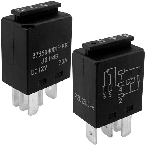 395 Relay 8D0951253 JQ114B (2-Pack) 12V 30A 4-Pin Automotive Fuse Box Power