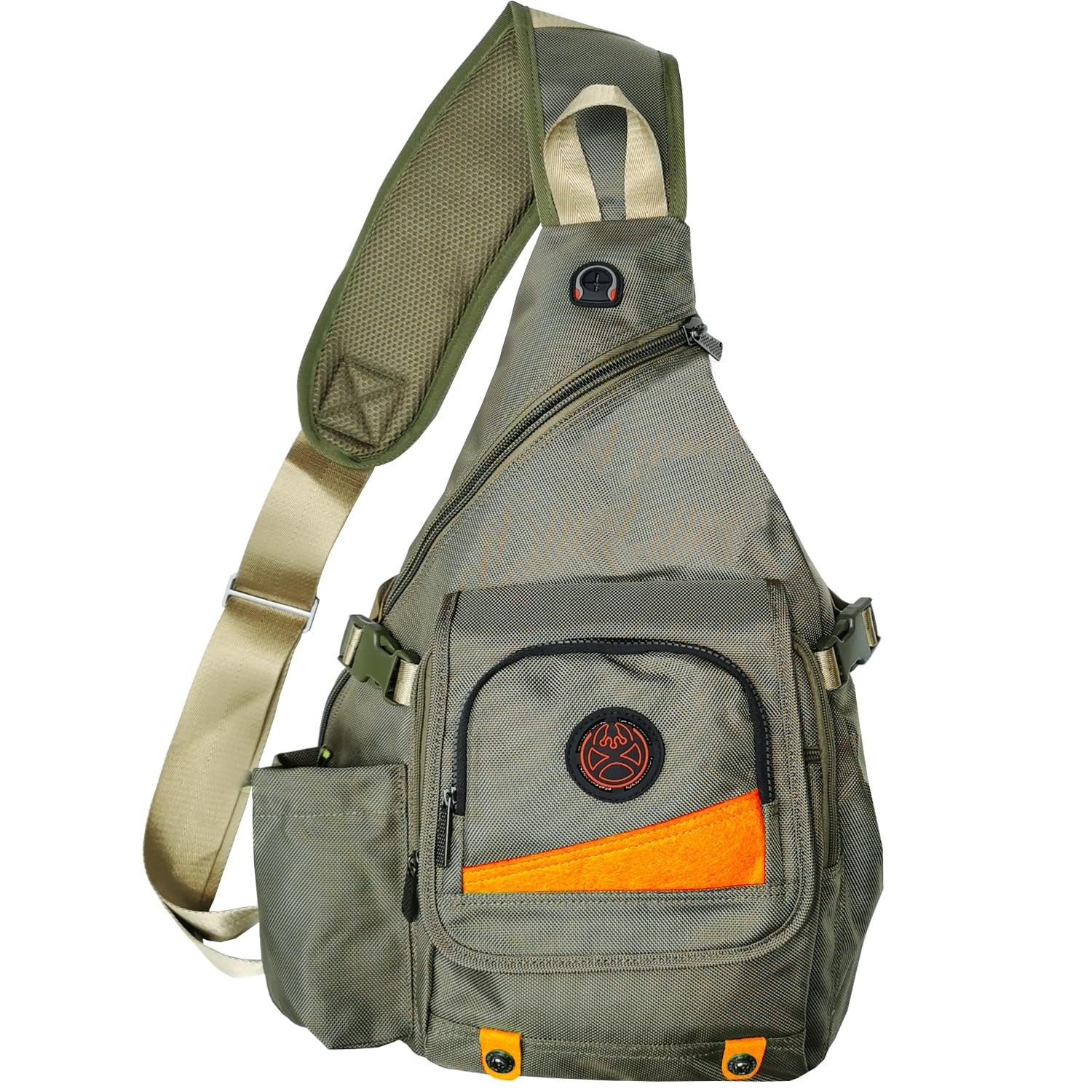 Large Sling Bag Backpack 13/14 Inch Laptop Satchel Festival Travel Green