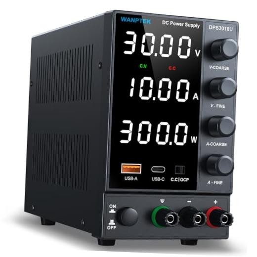 DC Power Supply Variable Adjustable Switching Regulated Bench 0-30V 0-10A Black