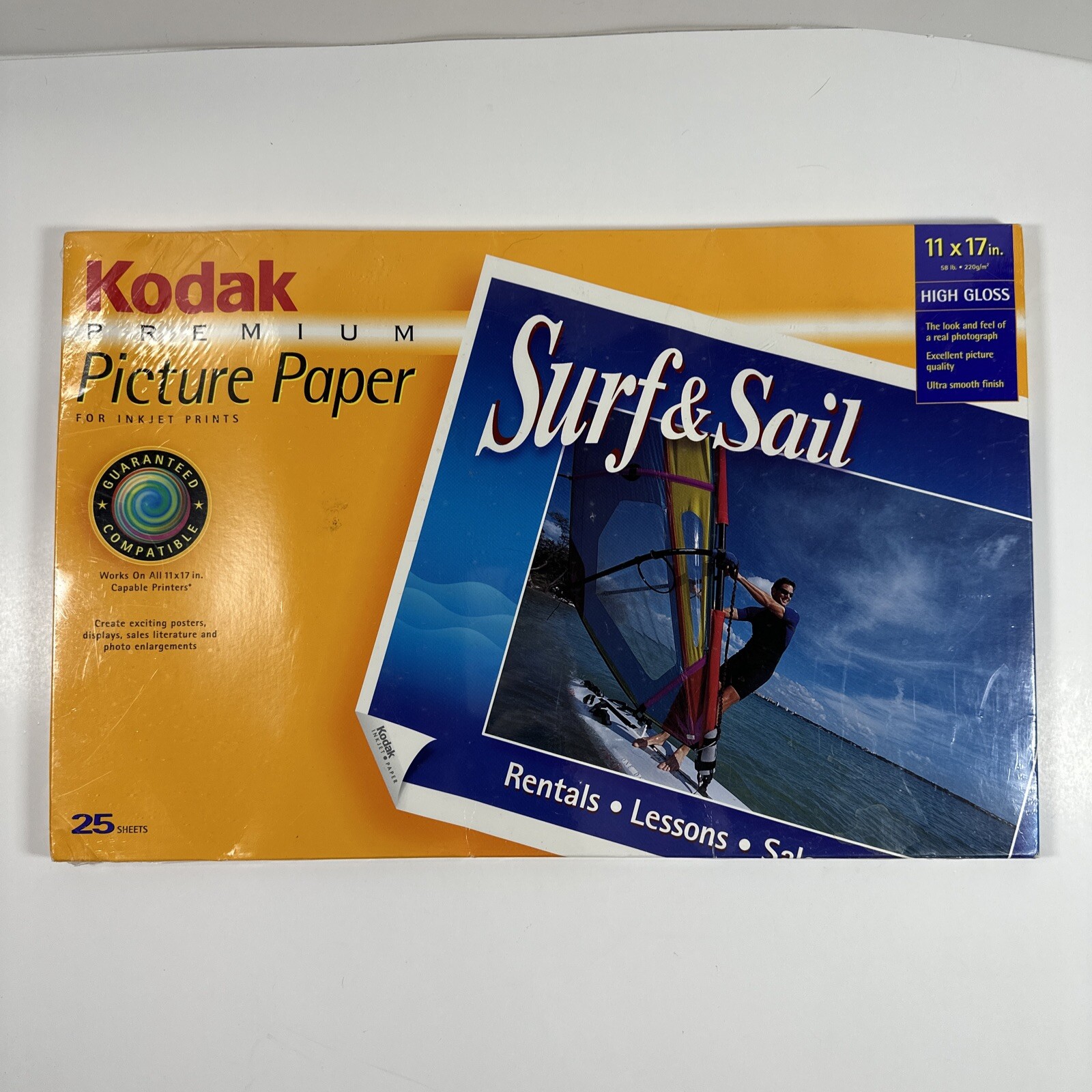 Kodak 11 inch x 17 inch inkjet High Gloss photo paper 25 pack New Sealed