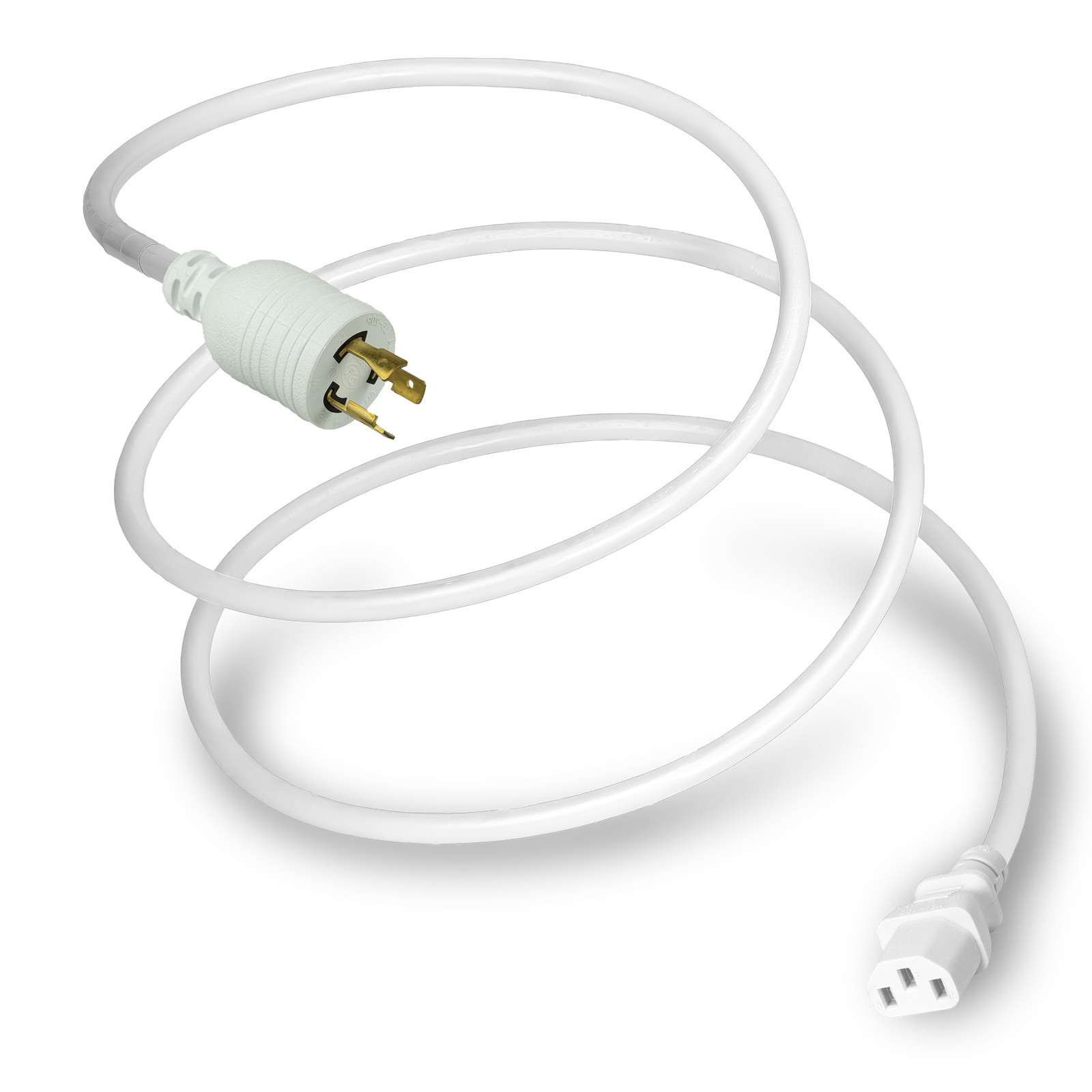 5 Pack of NEMA L6-20P to C13 15A 250V 14/3 SJT Power Cord - White - 10ft